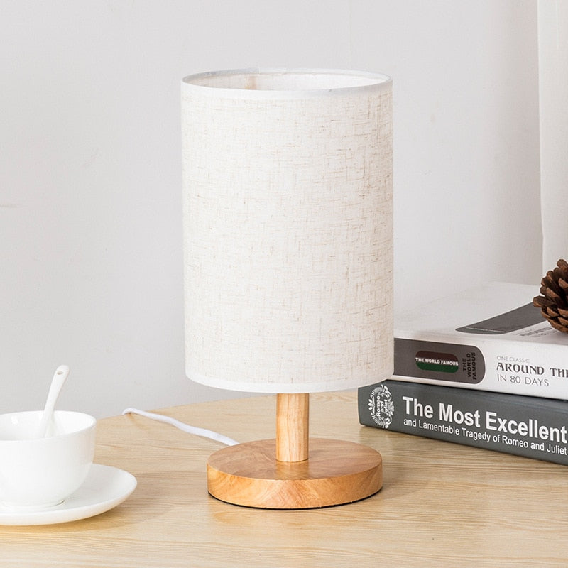 Solid Classic Wooden Table Lamp