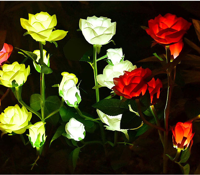 3/5/7 Head LED Solar Rose Flower