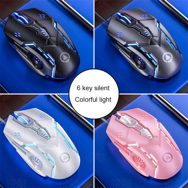 G5 Wired Gaming Mouse Colorful Backlight 6 Button 4-Speed 3200 DPI RGB Gaming Mouse