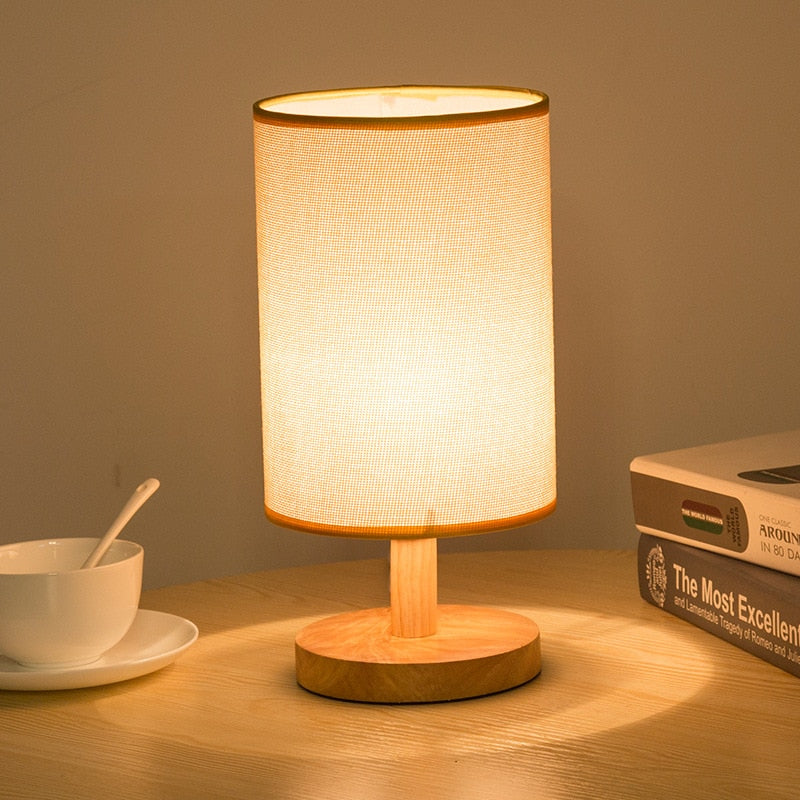 Solid Classic Wooden Table Lamp