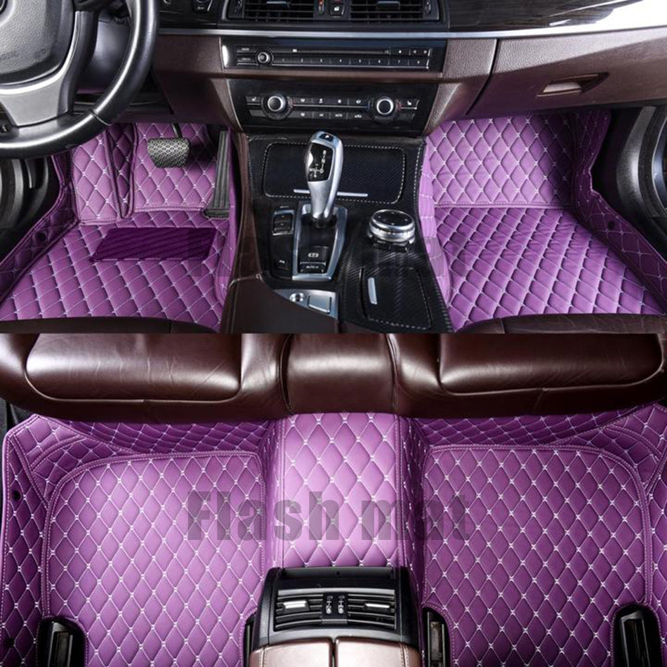 Diamond Luxury Stitch Leather Car Floor Mats fit 98% car model for Toyota, Renault, Kia, Volkswagen Honda, BMW, Benz , Audi