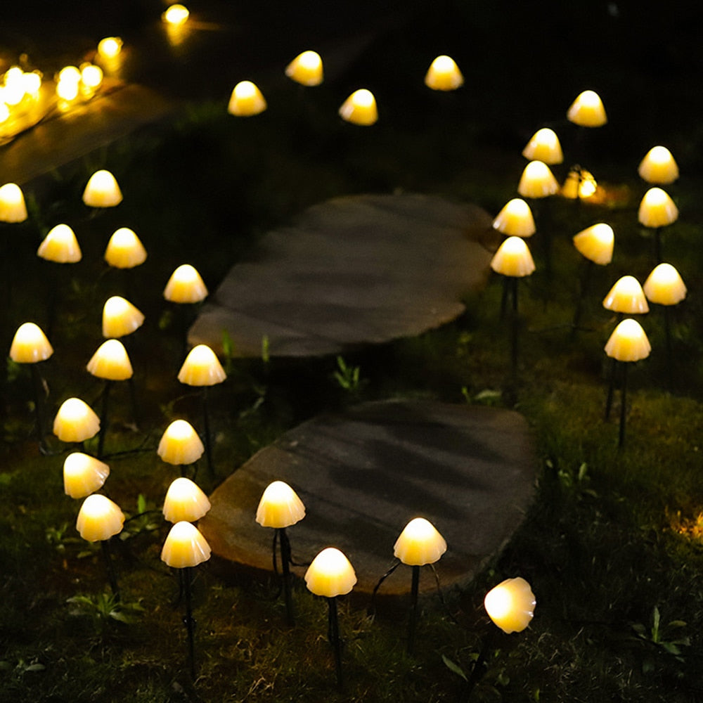 10-30 LED Solar String Mushroom Lights
