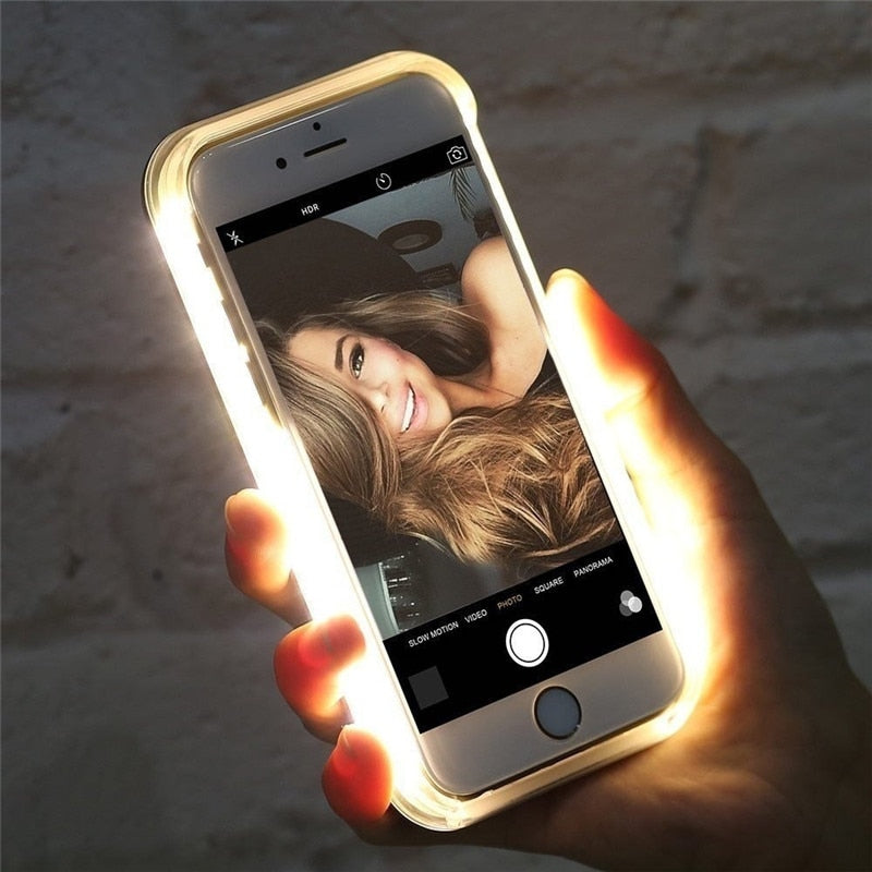 Max Selfie Light Up Glowing Case Cover For iPhone 13 12 Pro Max 11 X Xr Xs