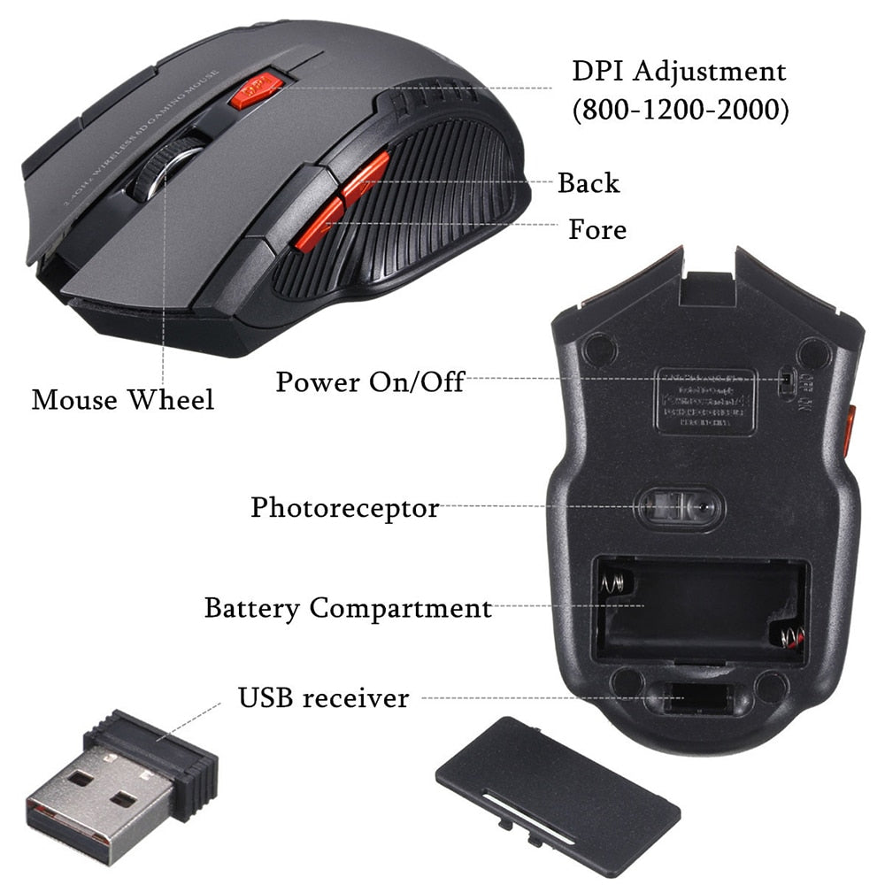 2.4G Gaming Mouse Wireless Optical Mouse Game