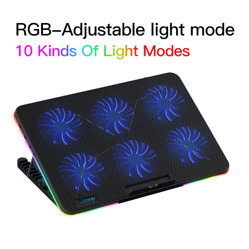Coolcold RGB Light Laptop/Keyboard Adjustable Stand With Phone Holder