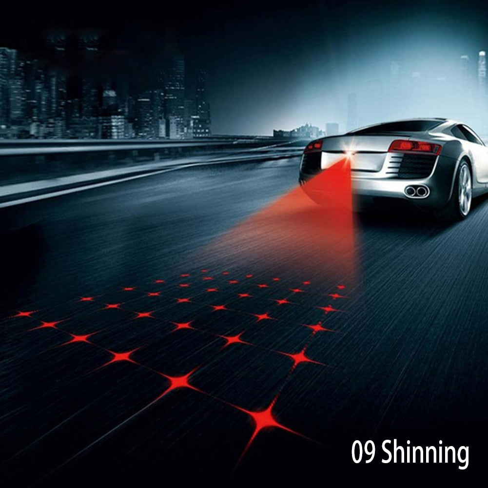 9 Pattern Anti Collision Rear-end Car Laser Parking Lamp