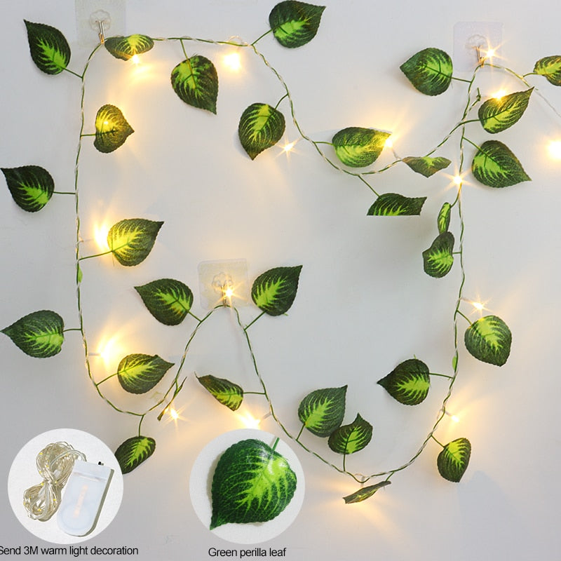 Artificial Ivy Vine Leaf String Lights