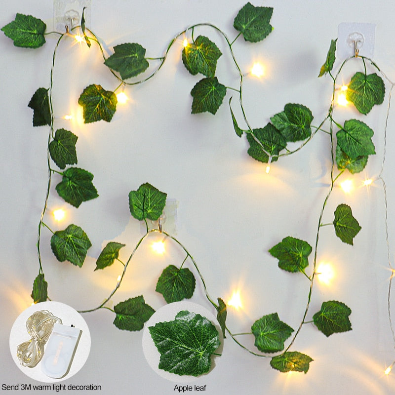 Artificial Ivy Vine Leaf String Lights