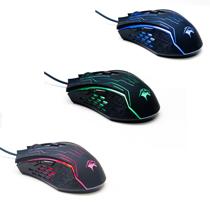 3200DPI Silent Click USB Wired Gaming Mouse