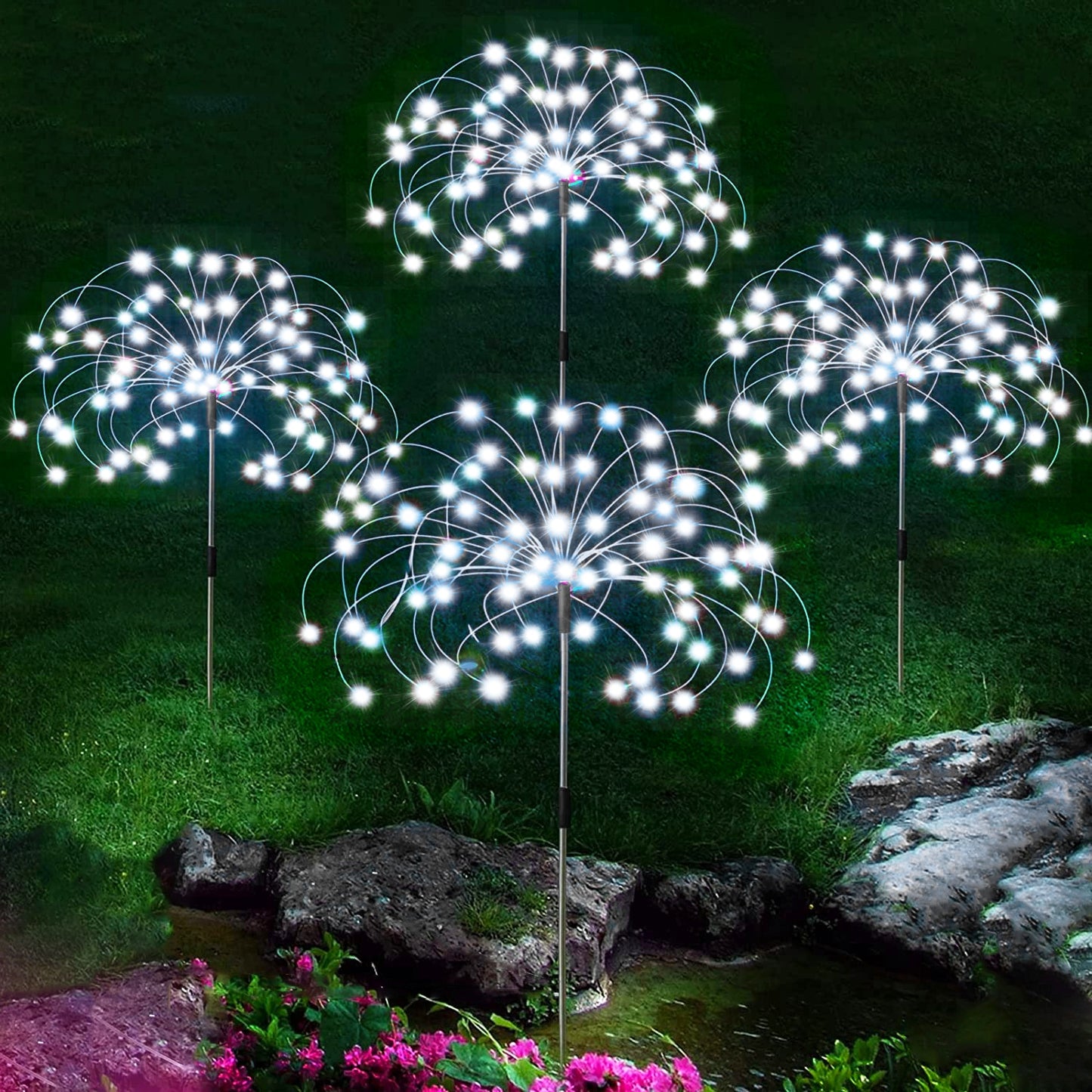 Solar Outdoor LED Firework Fairy Lights