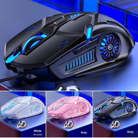 G5 Wired Gaming Mouse Colorful Backlight 6 Button 4-Speed 3200 DPI RGB Gaming Mouse