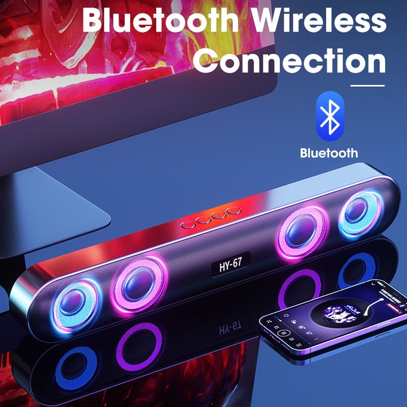 Wireless 6D PC Soundbar Surround Speaker Bluetooth 5.0