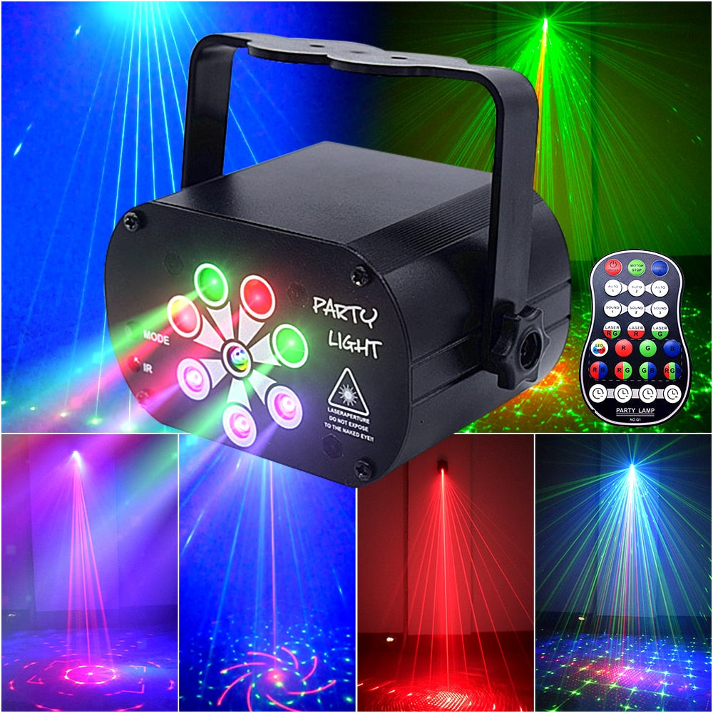 LED Disco Laser Light Projector