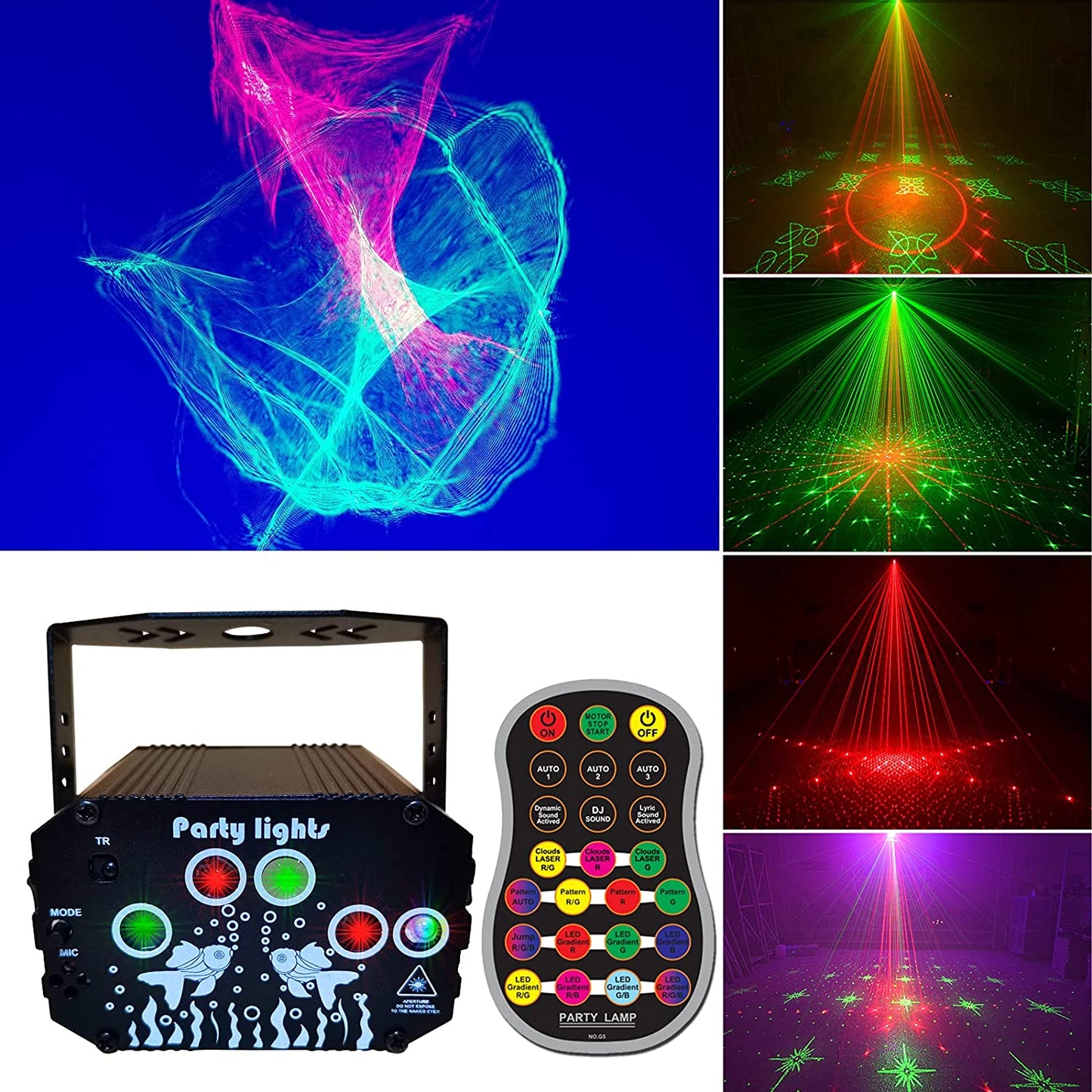 LED Disco Laser Light Projector