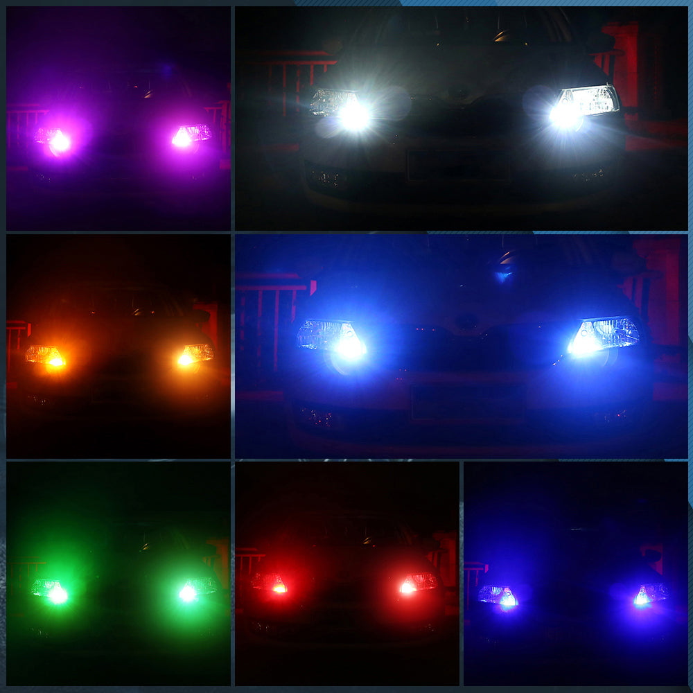 2PCS RGB LED Headlight Bulbs